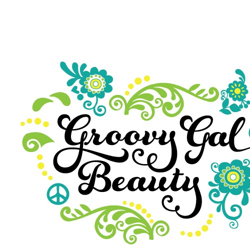 Peaceful logo with the title 'Have some fun creating a groovy logo for Groovy Gal Beauty Argan Oil !  Peace and love xxoo !'