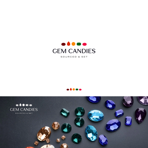 Luxurious logo with the title 'Gem Candies Logo'