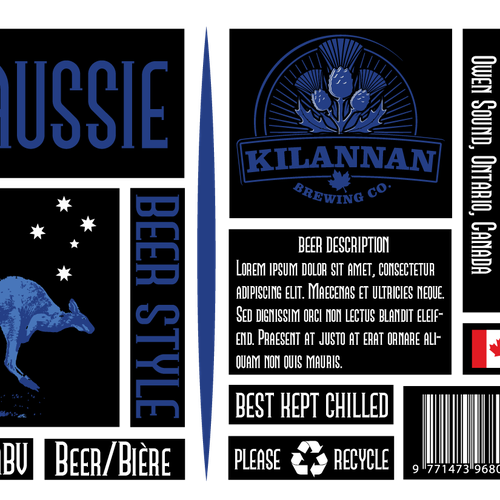 Beer can design with the title 'Craft brewery label concept'