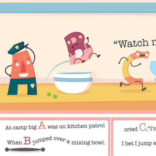 Minimal illustration with the title 'Fun colorful illustrations for picture book'