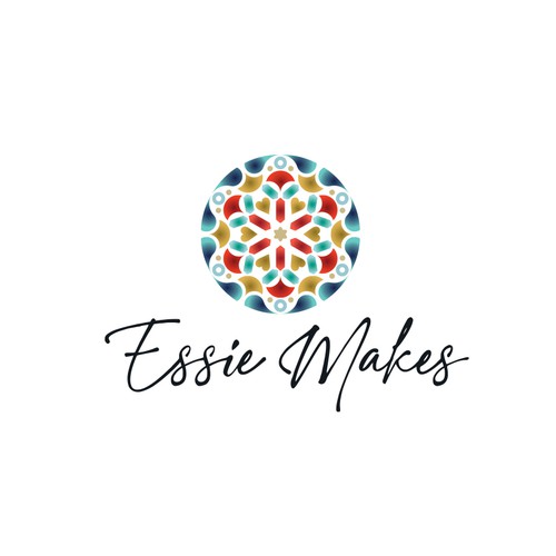 Mandala design with the title 'Essie Makes Logo'