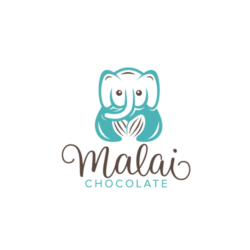 Chocolate logo with the title 'elephant logo'