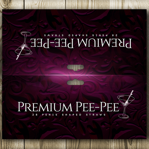 Pink label with the title 'Premium Pee-Pee'