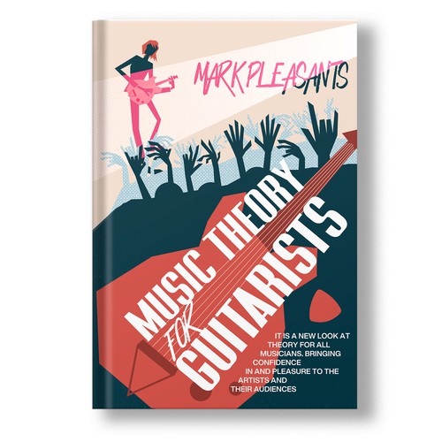 Music book cover with the title 'Music Theory For Guitarists. Non-Fiction Book Cover'