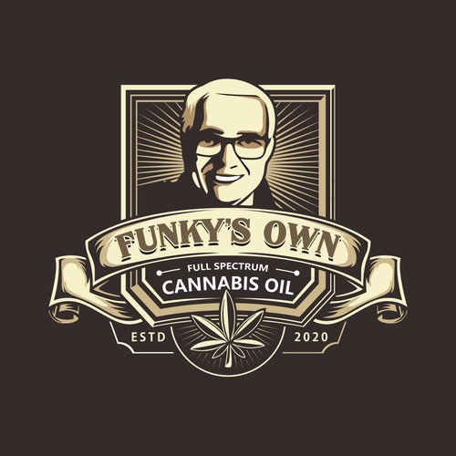 Funky logo with the title 'Classic Emblem Logo Cannabis Oil'