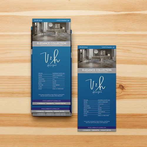 Sticker label with the title 'Label design for custom wood floor manufacturer'