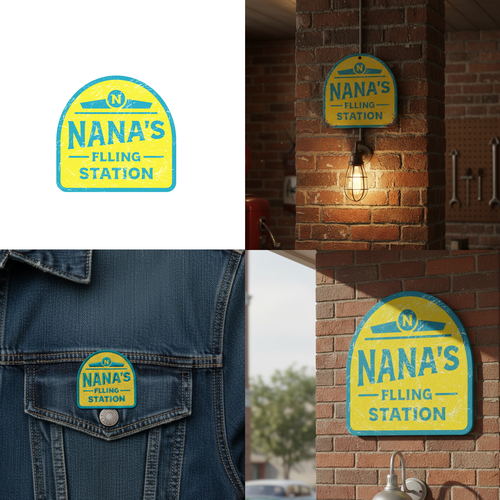 Gas station logo with the title 'Vintage'