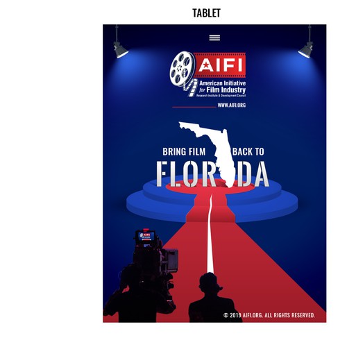 Art and design website with the title 'Movie and Media Website design template'