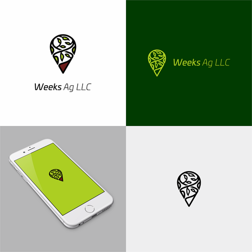 Pin logo with the title 'Agriculture Logo'