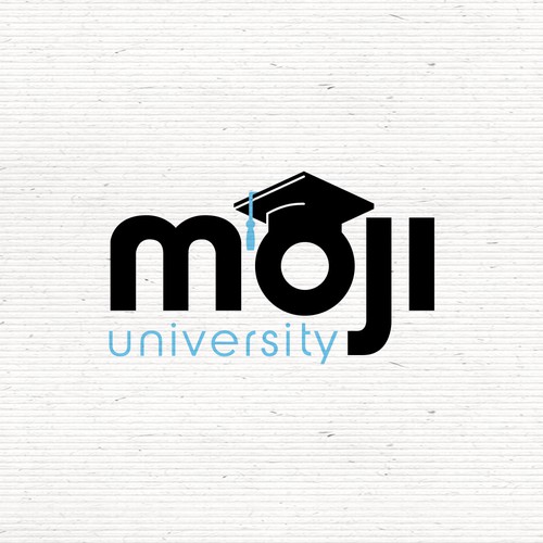 Graduation cap design with the title 'Moji University'