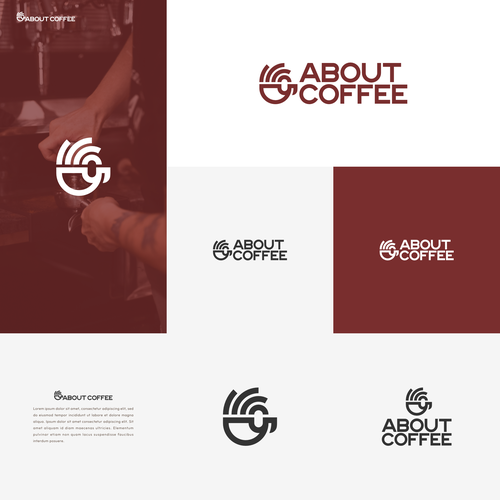 OK design with the title 'About Coffee Logo Concept'