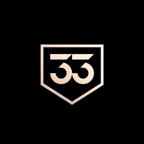 Number logo with the title '33 Logo Design'