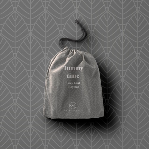 Mockup packaging with the title 'Tummy Mat Packaging'