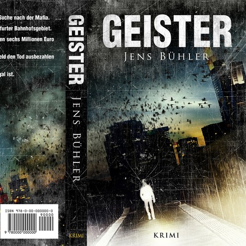 Grunge book cover with the title 'Geister'
