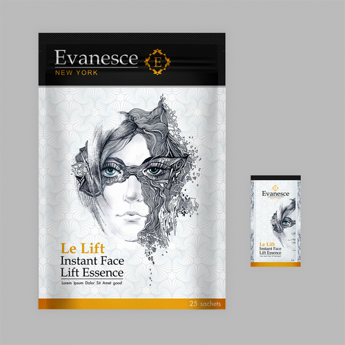 Logo packaging with the title 'Let Lift sachets packaging design '