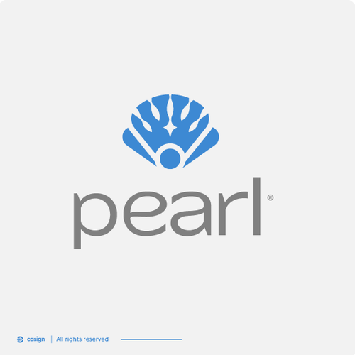 Water logo with the title 'Pearl'