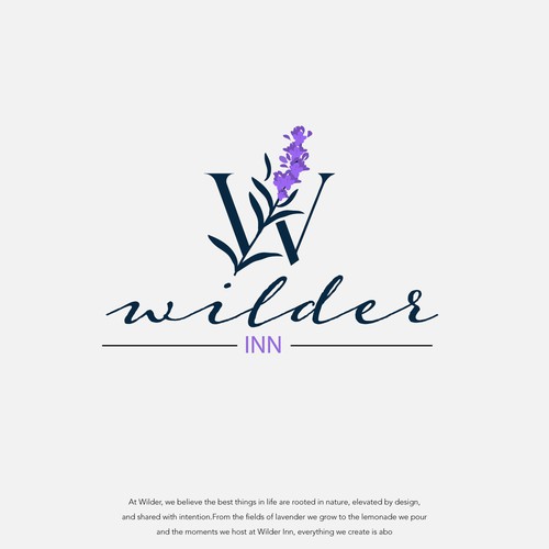 Lavender logo with the title 'Wilder Inn'