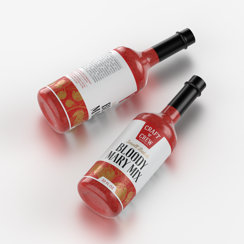 Sauce label with the title 'Craft & Crew - Bloody Mary Mix'
