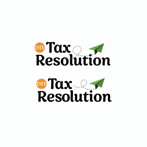 Online course logo with the title 'Bold Friendly logo design for DIY Tax Resolution'