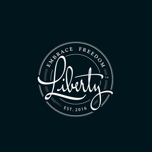Signature design with the title 'Liberty logo'