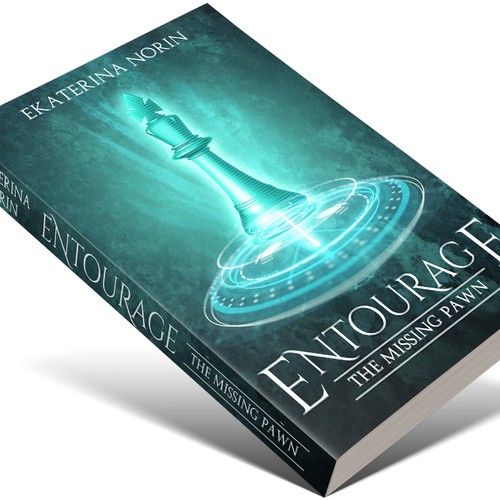 Chess design with the title 'Entourage : the missing pawn'