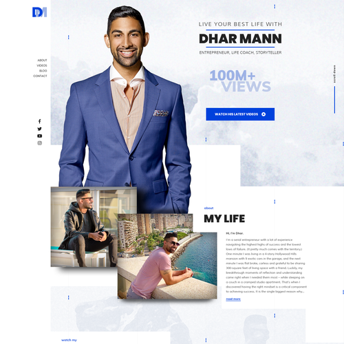 Video website with the title 'Home Page Design'