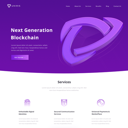 Currency design with the title 'Blockchain '