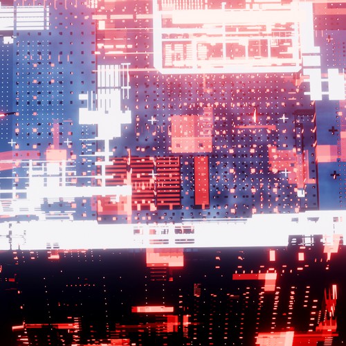 Animated illustration with the title 'Block Chain Data Technology Essence '