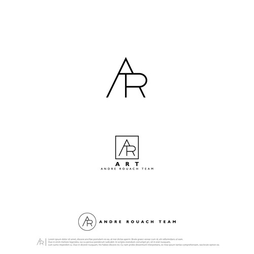 Paper design with the title 'Andre Rouach team'