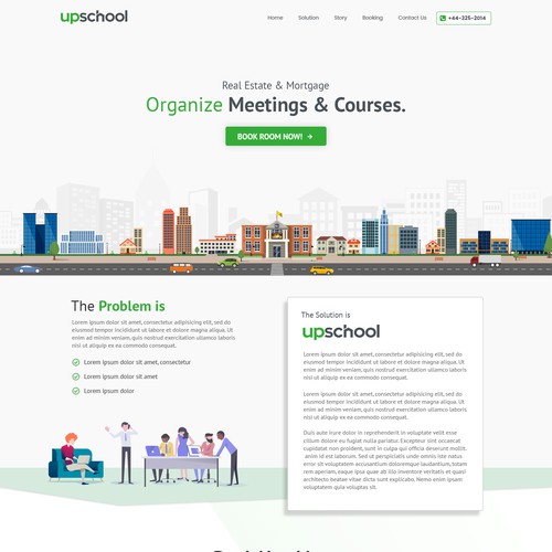 Education website with the title 'Upschool'