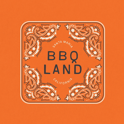 Logo with the title 'Visual Identity for BBQ Land'