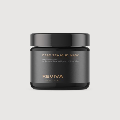 Cream packaging with the title 'Cosmetic Jar - Dead Sea Mud Mask - With Luxury feeling'