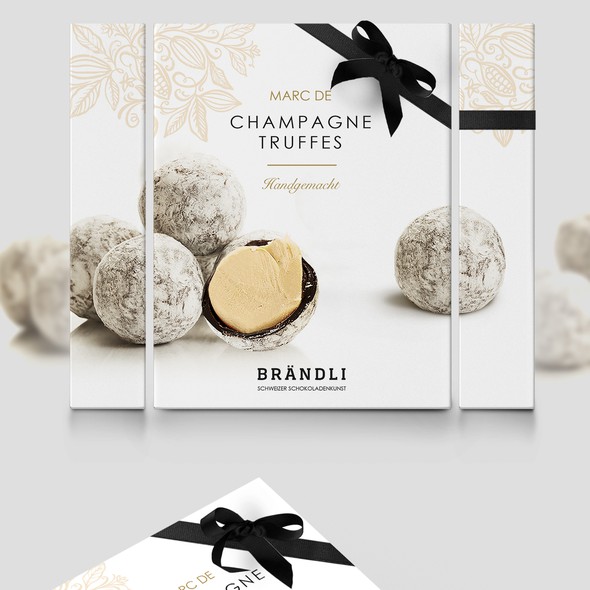 Cream packaging with the title 'Logo and package design'