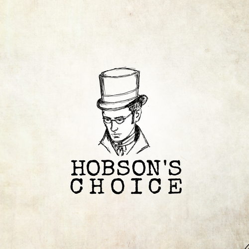 Man logo with the title 'Logo design for Hobson`s choice '