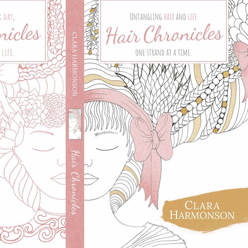 Coloring design with the title 'Inspirational coloring book cover'
