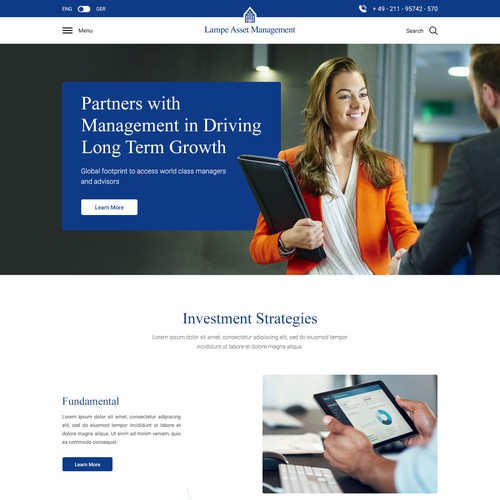 Asset design with the title 'Lampse Asset Management'