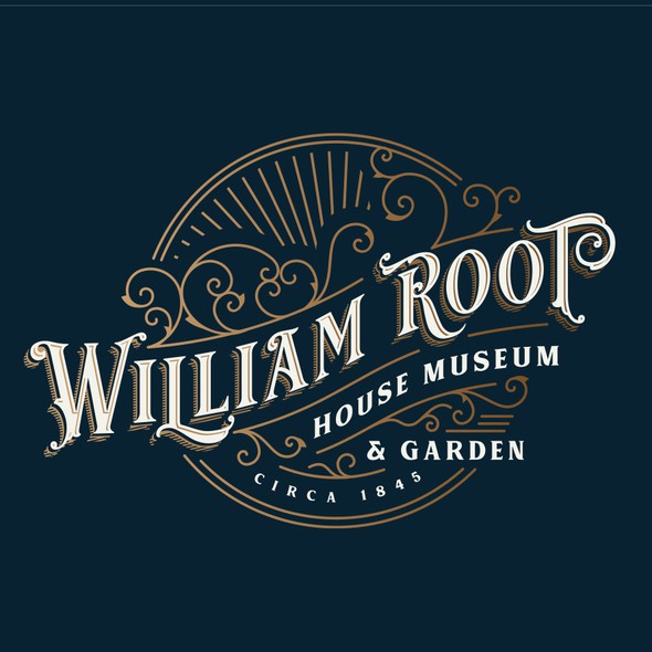 Flourishes design with the title 'William Root House Museum logo'