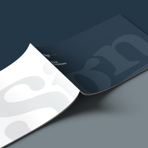 Style guide design with the title 'Brand Guide for Printing Business.'