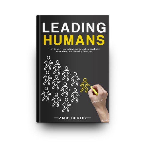 Mockup book cover with the title 'leading humans '