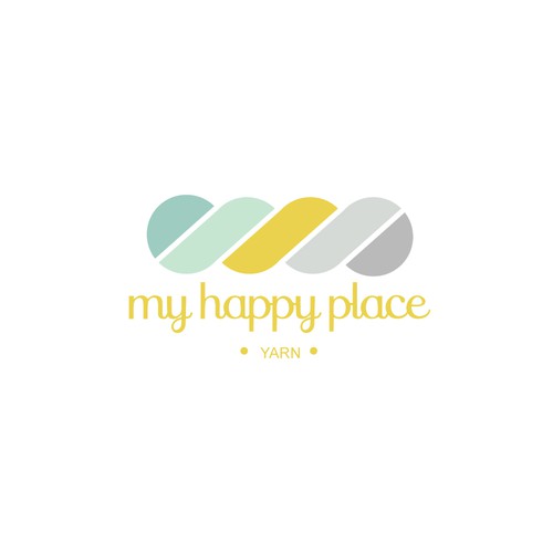 Yarn logo with the title 'my happy place yarn'