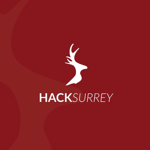 Stag design with the title 'HackSurrey'