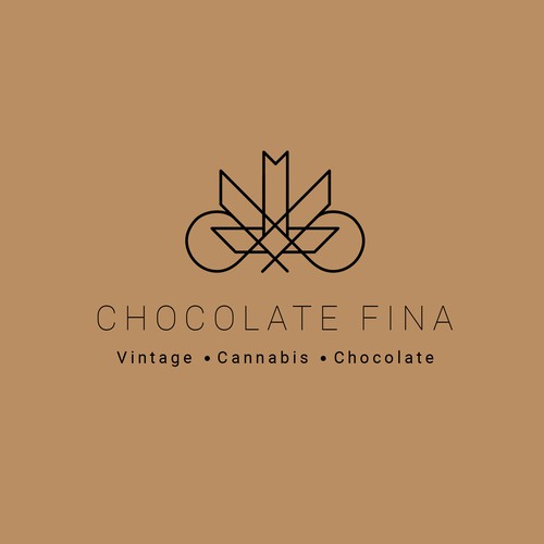 Chocolate bar logo with the title 'Cannabis chocolate for the Royalty'