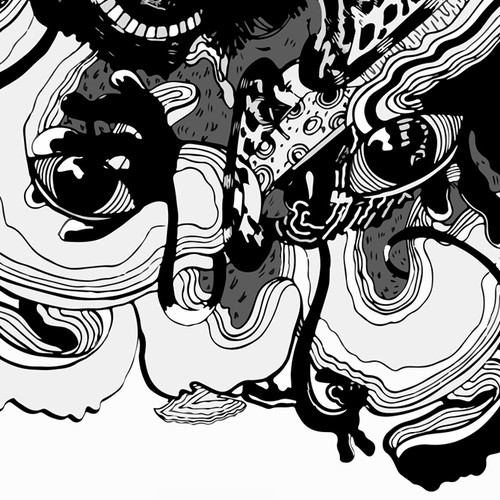 Band t-shirt with the title 'Tangled eyes'