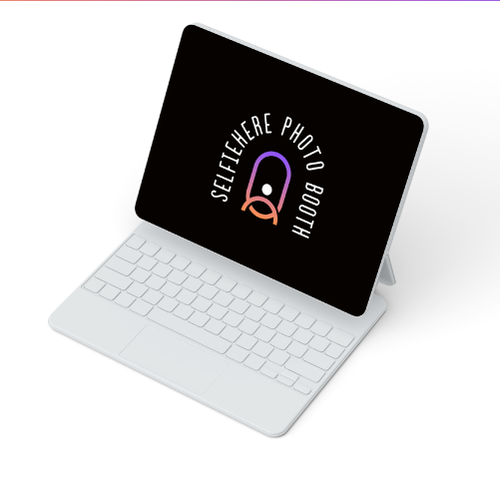 Pictogram logo with the title 'Selfie Here '