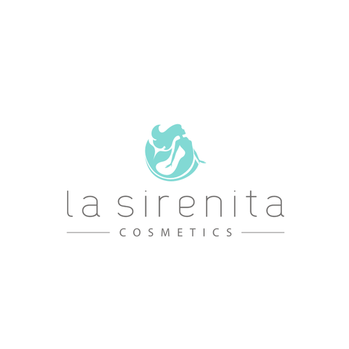 Silhouette logo with the title 'Logo design for La Sirenita'