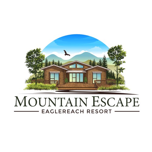 Escape logo with the title 'Logo for luxury cabin in the mountains of Australia'