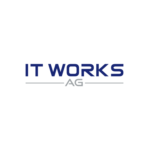 IT logo with the title 'IT Works AG logo design'