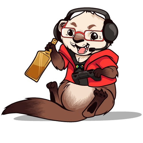 Otter design with the title 'Gamer Otter'