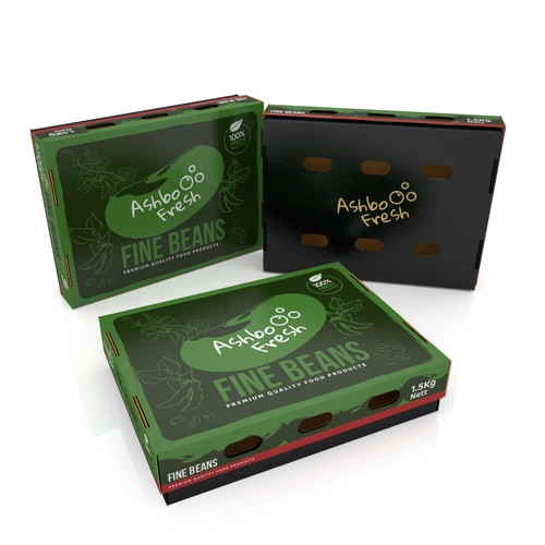 Product packaging with the title 'PACKAGE DESIGN FOR ASHBOO FRESS'