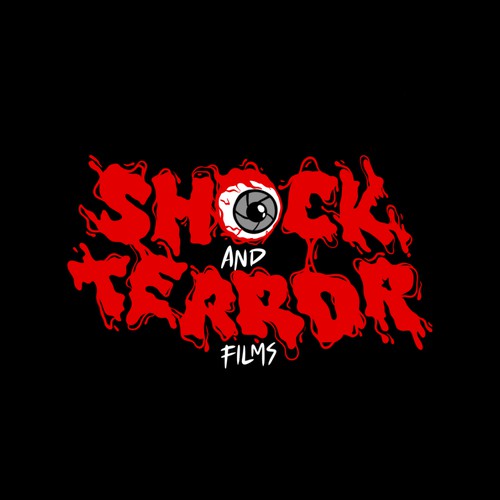 Scary logo with the title 'Bloody Text Shock and Terror Films'